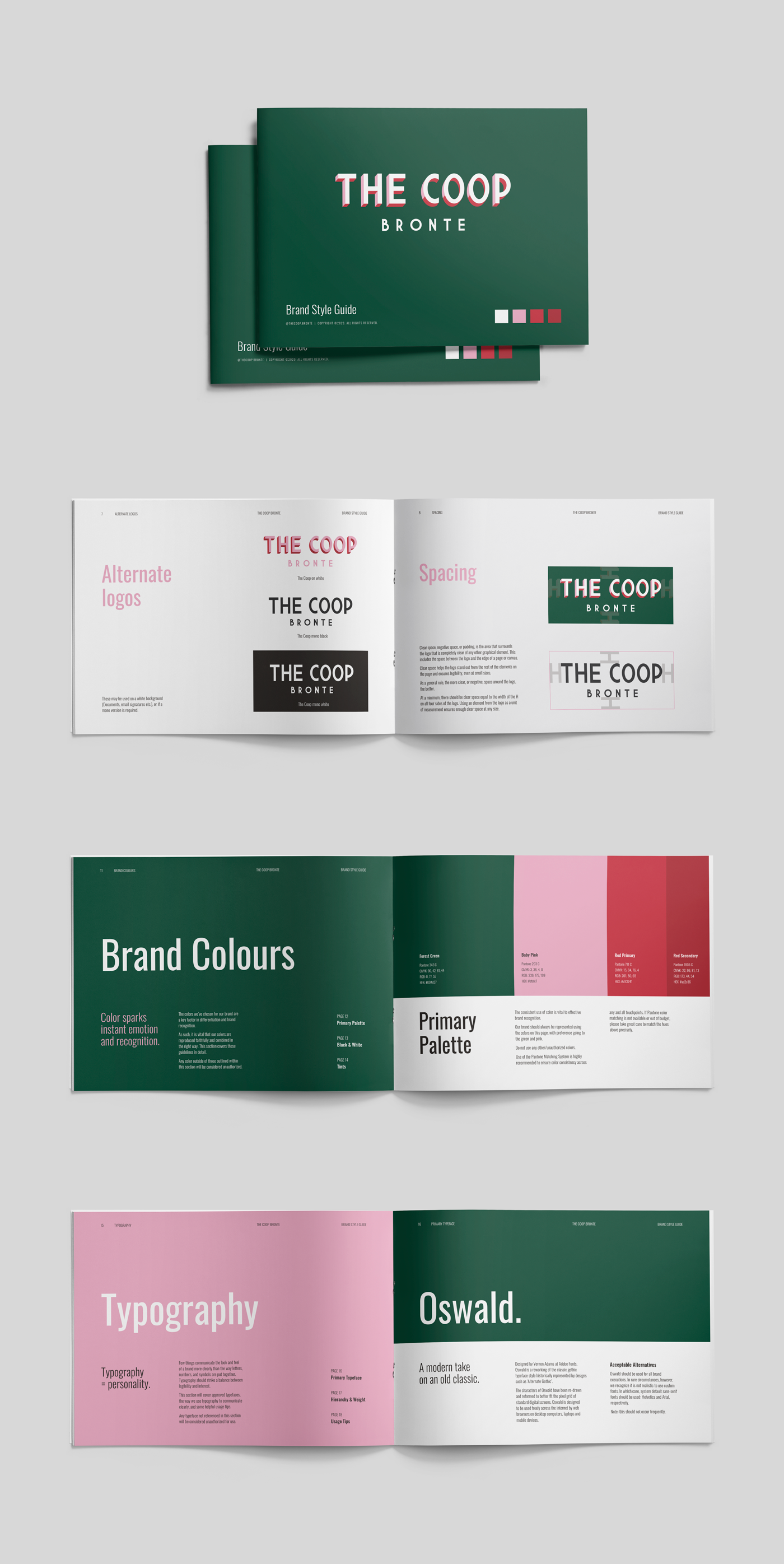 The-Coop-Bronte-Styleguide Brand styleguide mockups for The Coop Bronte - Sydney cafe